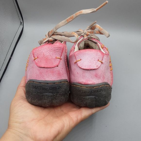 TMA Eyes Women's Sneakers 7M EU 37 Red Stitch Detail Leather. - Picture 7 of 10